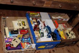 Three boxes of assorted model vehicles mostly boxed as new