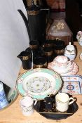Portmeirion coffee service, Foley Wileman trio, various china, letter holder,