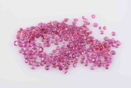 A COLLECTION OF LOOSE RUBIES, mostly round cut of varying sizes. Total weight 17.48cts.
