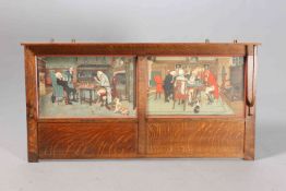 ATTRIBUTED TO LIBERTY & CO AN ARTS AND CRAFTS OAK OVERMANTEL, CIRCA 1900,