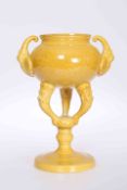 A CHINESE YELLOW GROUND CENSER,
