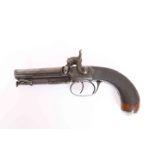 A DOUBLE BARREL SIDE BY SIDE PERCUSSION PISTOL BY ANDERSON, CIRCA 1830,