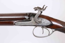 A CASED WESTLEY RICHARDS 12-BORE SIDE BY SIDE PERCUSSION SPORTING GUN, NO.