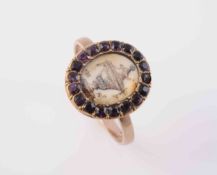 AN EARLY 19TH CENTURY MEMORIAL RING,