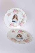 A PAIR OF ROSENTHAL CARMEN PORCELAIN PORTRAIT PLAQUES,