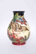 A MOORCROFT "INGLEWOOD" VASE, DESIGNED BY PHILIP GIBSON, of baluster form,