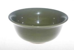 Large Chinese green celadon glazed bowl, 29.