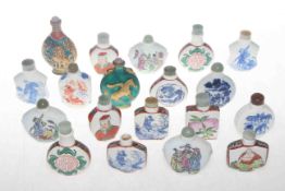 Collection of Oriental snuff bottles