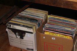 Two boxes of LP records