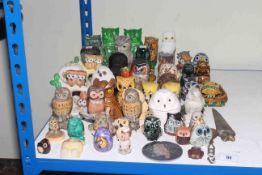 Collection of owl ornaments