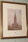 Rev. John Louis Petit, Grantham Church, watercolour, text verso, 36.