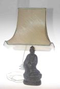 Oriental bronze figure table lamp