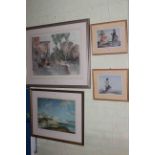 Collection of four various Russell Flint framed prints
