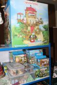 Collection of boxed and loose Sylvanian Families toys and bagatelle