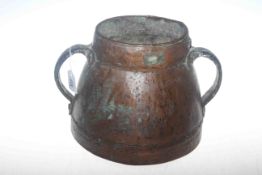 Copper two handled vessel