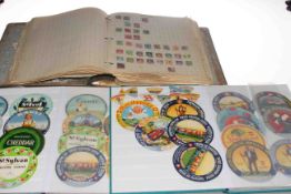 Three stamp albums and stamps