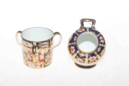 Royal Crown Derby Imari scuttle and miniature three handled loving cup