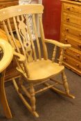 Beech farmhouse style rocking chair