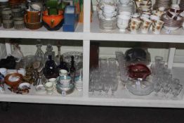 Crystal and other glassware, microscope, camera, teaware, dressing table ware,