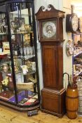 George III oak 8 day longcase clock,