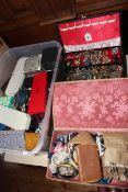 Large collection of jewellery in three boxes