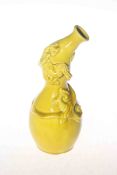 Chinese yellow glazed double gourd vase with dragon in relief, 21.