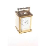 Gilt brass cased carriage clock