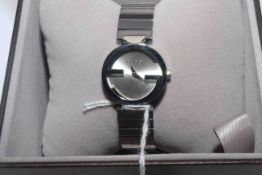 Gucci ladies stainless steel bracelet watch,