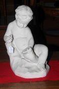 Large Parian style figure of a young child