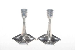 Pair WMF dwarf candlesticks,