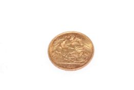 Gold half sovereign,