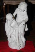 Large Parian style figure of Mother and Child