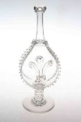 Antique glass flask in the form of bellows,