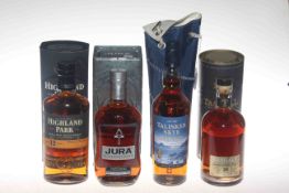 Three bottles of single malt whisky and Tasgull 30 year (4)