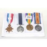 First World War medals for 15484 PTE J Watts (4)