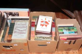 Books: Three boxes with over fifty books of mostly Yorkshire interest