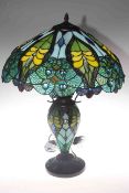 As new Tiffany style table lamp with box