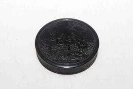 Tally Ho relief moulded circular box