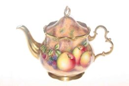 Fruit painted teapot,
