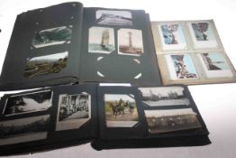 Three albums of assorted postcards