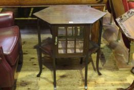 Early 20th Century mahogany hexagonal shaped display cabinet,