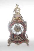 Boullé style gilt metal mounted mantel clock in rococo style