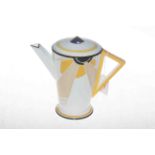 Shelley Vogue 'Sunray' coffee pot, painted number 11742 over 4, 17.