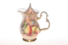 Fruit painted water jug,