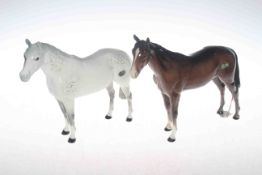 Two Beswick horses,