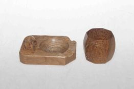 Mouseman napkin ring and ashtray (2)