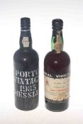 Two bottles of vintage port,