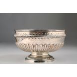 Victorian silver punch bowl, presentation inscriptions (Old Cumnock agricultural show), Assay marked