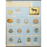 Badges of the Nigeria Native Administration Police A card of brass, white metal or anodised