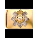 An Officer's Waist Plate of the East India Company's Army A pre-Mutiny rectangular burnished gilt